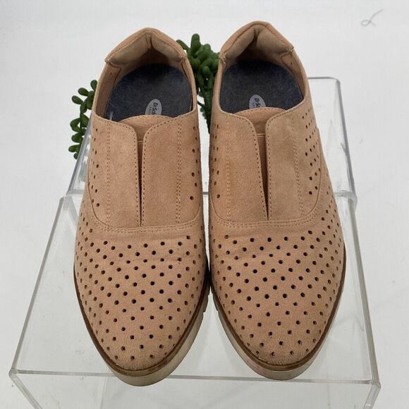 Dr Scholls Be Free Improved Perforated Comfort Loafers Beige‎ Slip-On Size 7 - Picture 2 of 10